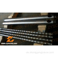Bimetallischer Schraubenzylinder Hersteller PE-Folie-Profil-Rohrextrusions-Schraubenzylinder Bar